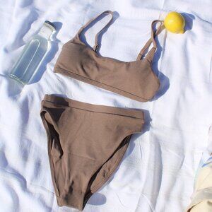 VAI Swim Mila Top + Ava Bottom in Clay - XS